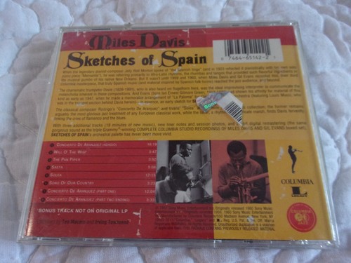 MILES DAVIS SKETCHES OF SPAIN CD 20-BIT REMASTER 3 BONUS TRACKS GIL EVANS JAZZ - Picture 2 of 11