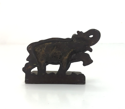 Gusseisen Antik Messing 3-3/8"H Elefant Figur, Türstopper, Buchstütze gebraucht - Bild 5 von 11