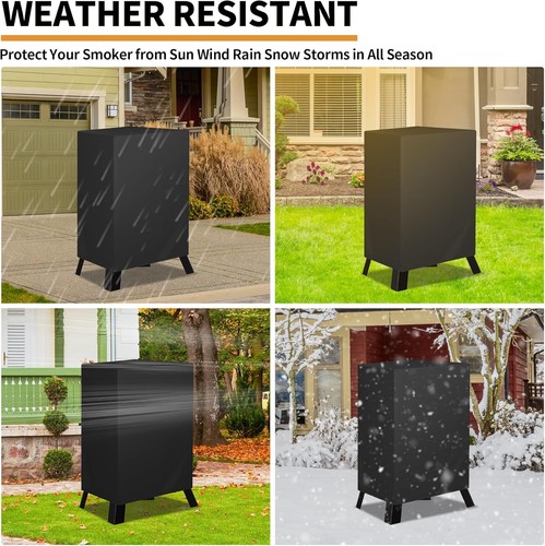 NEXCOVER Electric Smoker Cover 30 Inch 30" Vertical Cover, Black - Picture 6 of 7