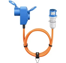 Goobay CEE adapter cable CEE plug 90° CEE coupling protective contact-cup. 1.5m