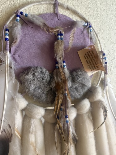 Eagle Spirit Traumfänger Mandella Wolle Holzperlen Leder 36’’ M Freeman - Bild 2 von 9