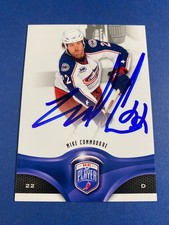 MIKE COMMODORE 2009-10 UPPER DECK AUTO SIGNED BLUE JACKETS HURRICANES N DAKOTA