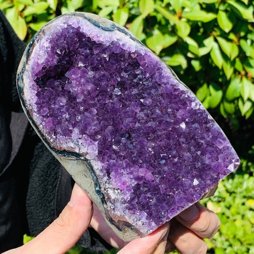 2.44LB Natural Amethyst Cluster Quartz Crystal Druzy Geode Stone Reiki Healing - Picture 3 of 13