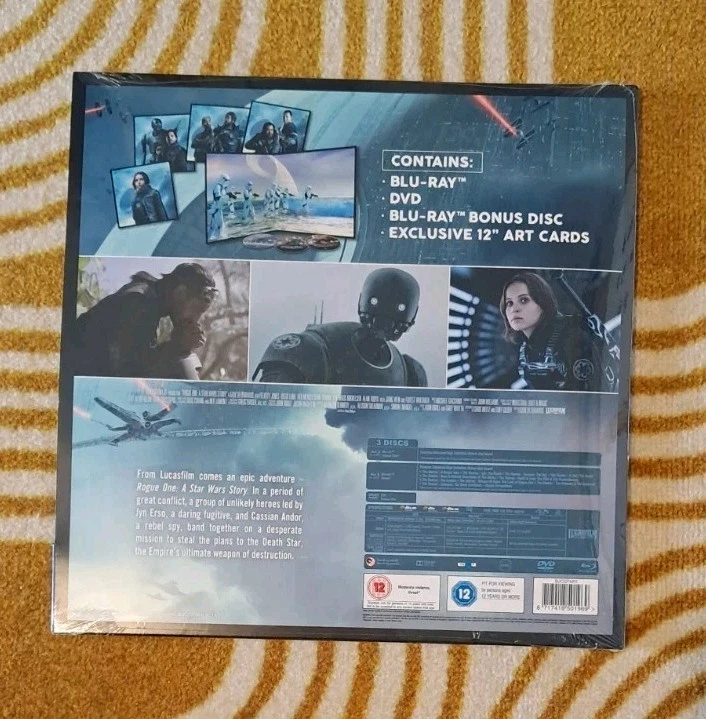 STAR WARS ROGUE ONE BIG SLEEVE EDITION BLU-RAY DVD EXCLUSIVE ART CARDS SEALED - Image 2 of 3