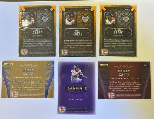 Bailey Zappe (6) Karten nummeriert Lot. Hat einen SSP 7/8 - Bild 2 von 9