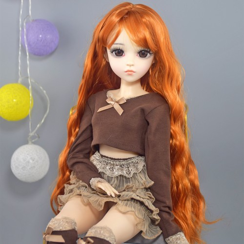 60cm Height Girl Doll Clothes Skirt Shoes Culry Hair Full Set BJD Doll Toy Gift - Picture 15 of 19
