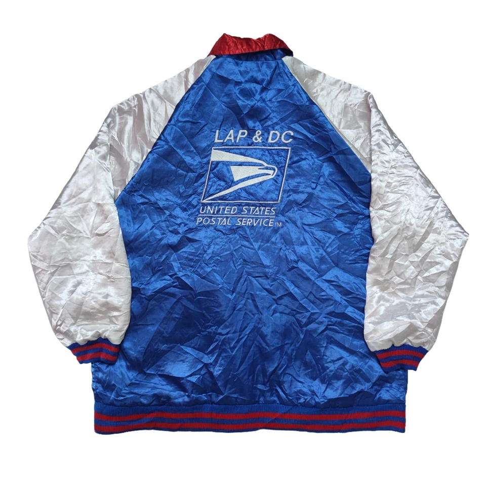 Chaqueta Reversible Vintage USPS Logo Bordado Multicolor Talla L-XL Foto 3 de 4