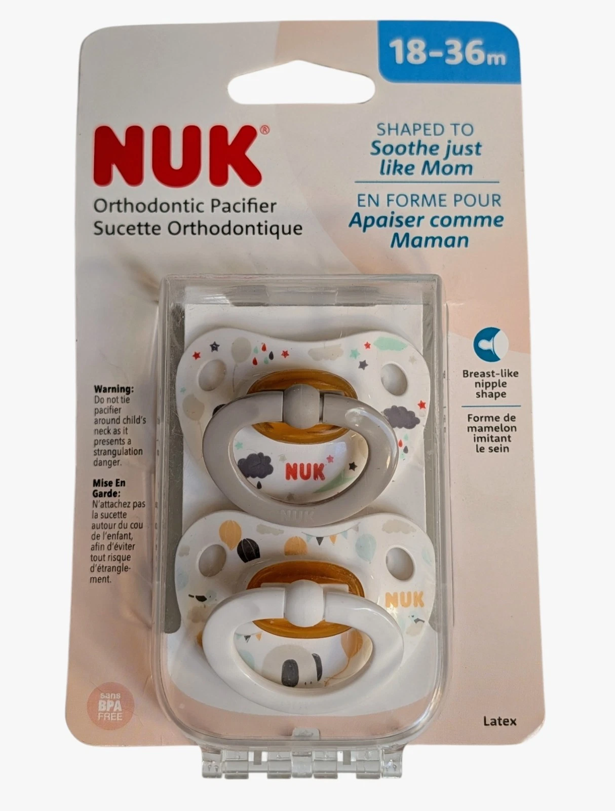 2-Pack of NUK Latex Orthodontic Pacifiers for 18-36 Months
Opens in a new window or tab