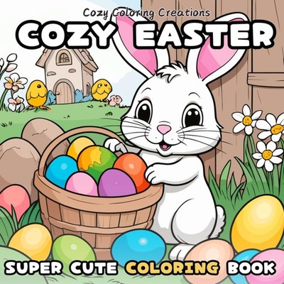Cozy Easter: Super Cute Coloring Book for Adults & Teens: Adorable Easter Bunny