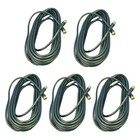 5 Leviton Black 25' Coaxial Video Cable Gold Plugs End F-Type RG59 C5851-25G-104