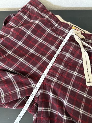 Abercrombie & Fitch Flannel Pajama Pants Men Sz M Red Plaid Drawstring Sleepwear - Picture 12 of 14