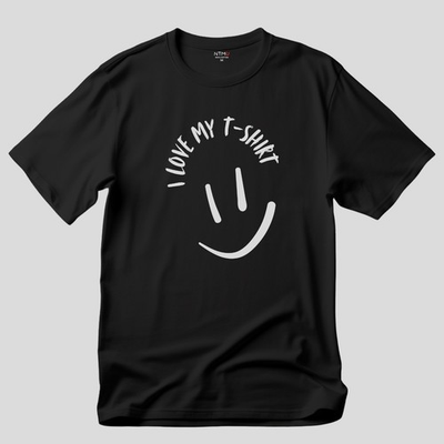 #ad Men#x27;s Tee I Love My T shirt Funny Graphic Print Regular Fit Cotton Black Size M $23.99