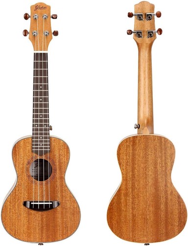23 inch Soprano Ukulele Concert Tenor Ukelele Mahogany with Gig Bag Tuner Strap - Picture 2 of 17