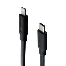 mWorks! mPower! Flat USB-C to  8-Pin Cable for iPhone/iPad - Black