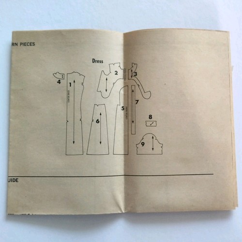 1960s VOGUE PARIS ORIGINAL A-line Dress Pierre Balmain 2338 Size 14 Vintage Cut - Picture 8 of 10