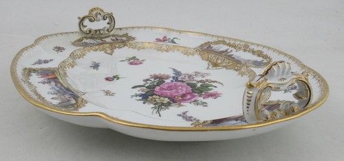 Meissen Porcelain Tray with Harbour Scenes of Turks and Camels, 19th C - Picture 9 of 13