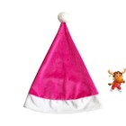  1pc Pink Santa Claus Hat Christmas Hat Singing Decoration for Kid Xmas Festival