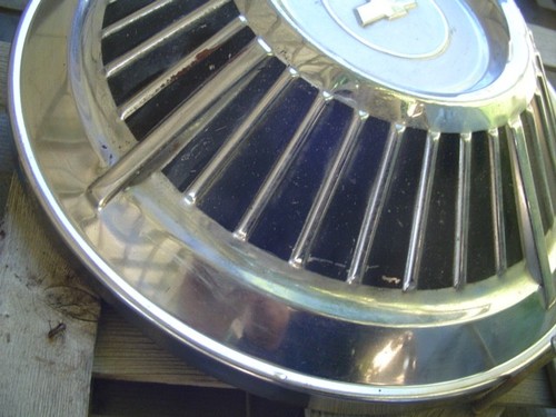 4 VINTAGE 1963 63 CHEVROLET IMPALA BEL AIR NOMAD WHEEL COVERS HUBCAPS CENTER CAP - Picture 7 of 23