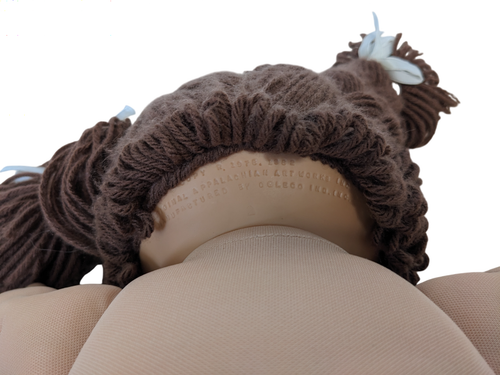 Cabbage Patch Kids Doll 1985 Original Pink Dress, Tights & Shoes Brown Braids - Picture 10 of 17