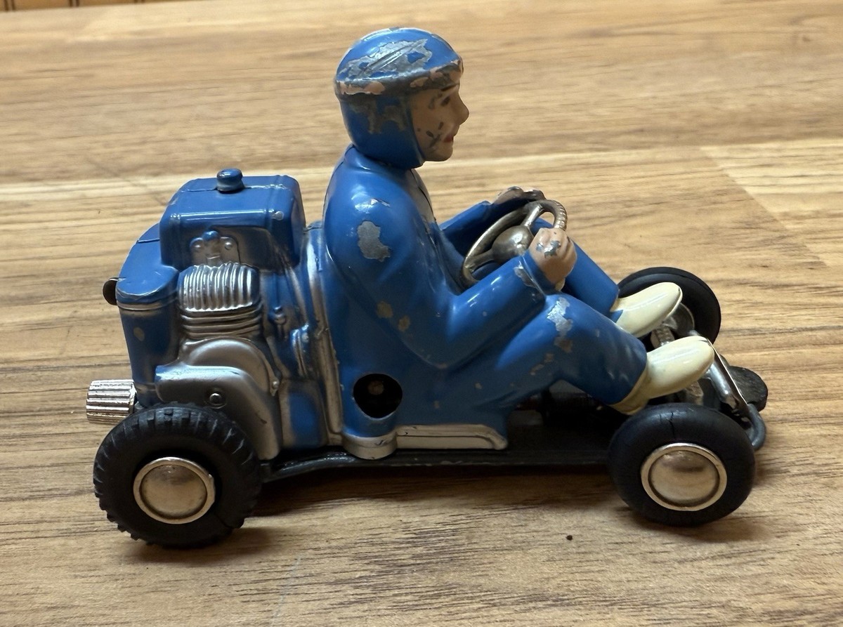 Vintage Schuco Go Kart Micro Racer No.1035 Blue 1960's Made In