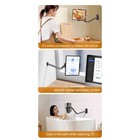 Space Saving Wall Mounted Tablet Phone Holder Metal 360 Degree Rotating Bracket