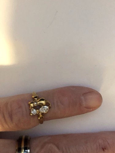 ( 2 )10k Love Cats With Diamonds Ring - Bild 6 von 8