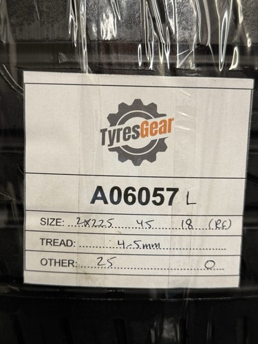 2x 225 45 ZRF18 91W AUTOGREEN SUPER SPORT CHASER SSC5 RUNFLAT 4-5mm TESTED - Picture 15 of 16