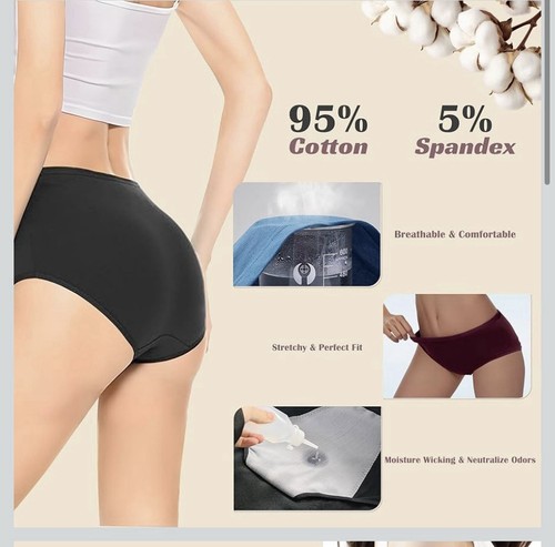 3er Pack Inkontinenzunterwäsche für Damen *100ml Heavy Flow Auslaufsicher Höschen XL - Bild 2 von 8