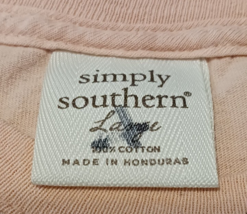 T-shirt donna Simply Southern colore rosa/pesca grande tema jeep spiaggia - Foto 2 di 10