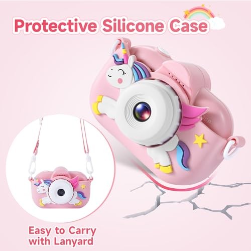 Kids Camera Toys for Girls Age 3-8, Kids Digital Camera Toddler Camera for Pink - Picture 7 of 7