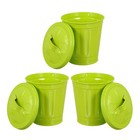  3 PCS Desktop Trash Can Kitchen Countertop Garbage Decorative Pencil Cup