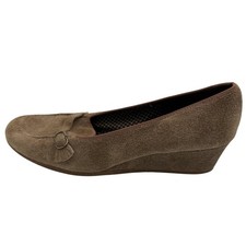 Vintage Daniel Green Outdorables Shoes Womens Size 8 Brown Suede Wedge Slippers