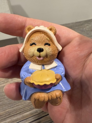 Hallmark Vintage 1988 Merry Miniatures Thanksgiving Mama Bär mit Tortenfigur - Bild 8 von 8