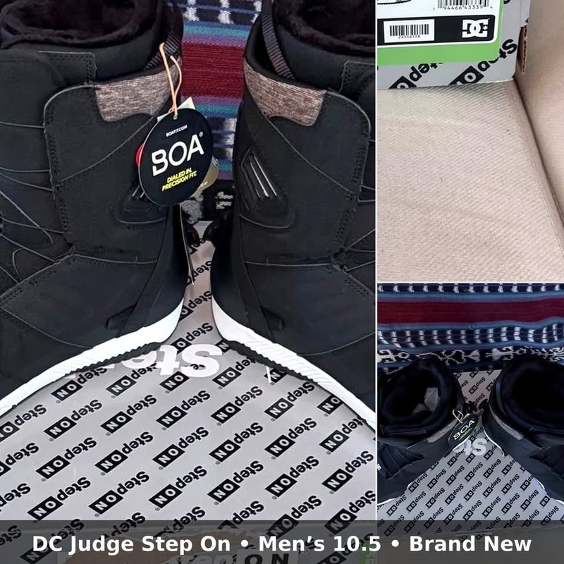 DC Shoes snowboard Boots Judge 10.5 New In bag With Tags (for Burton Step On)