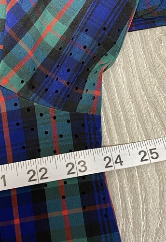 William Murray Men’s Long Sleeve Shirt Blue Green Golf Button Up Size Large - Picture 9 of 10