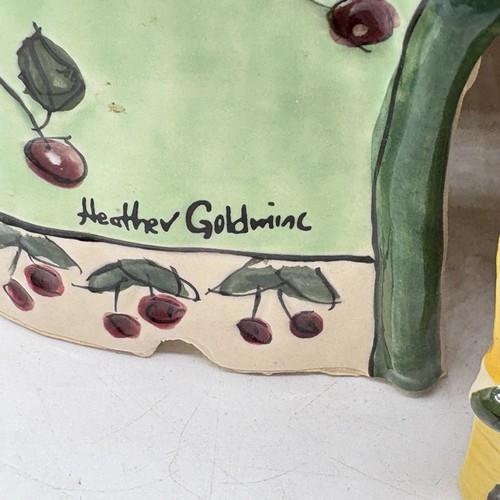 Vtg The Cherry Tree Inn Blue Sky Clayworks Heather Goldminc Tea Lite 2001 Signed - Picture 10 of 18