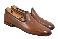 GUCCI SOFT brown Loafer shoes mens Italy Jordaan brixton web 336457 Authentic