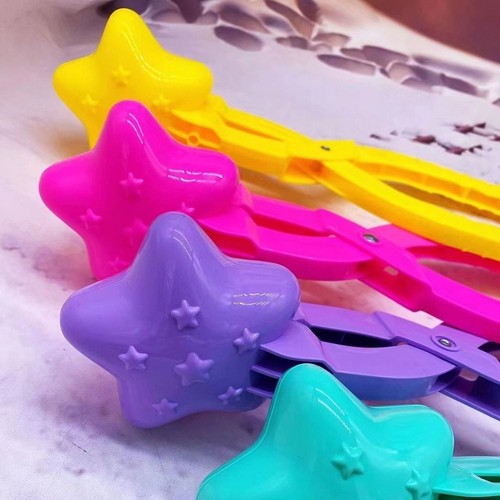 Juguete de nieve de invierno de color aleatorio clip de bola de nieve de plástico juguetes de juego de nieve regalo para niños - Imagen 6 de 7