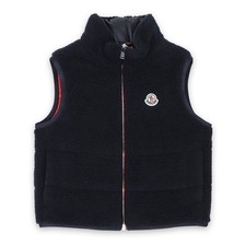 Moncler Kids Oryne Shearling Vest (Navy) 1A00006 809J0 742 143693395