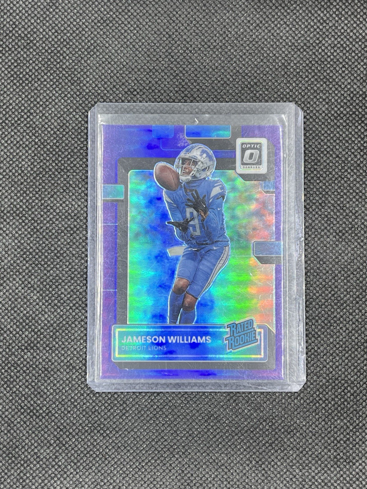2022 Panini Donruss Optic Rated Rookie Jameson Williams #208 Purple Prizm /50 RC