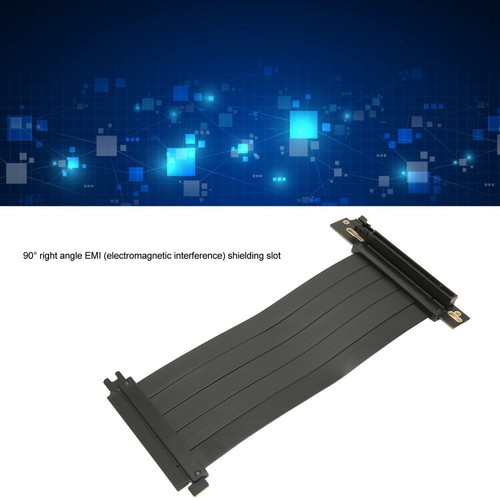 PCIE 4.0 X16 Riser Cable High Speed Flexible 90° Right Angle PCIE Port GPU Gr FY - Afbeelding 5 van 34