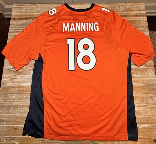 Camiseta deportiva Peyton Manning Denver Broncos Nike On Field talla XXL naranja cosida NFL - Imagen 7 de 12