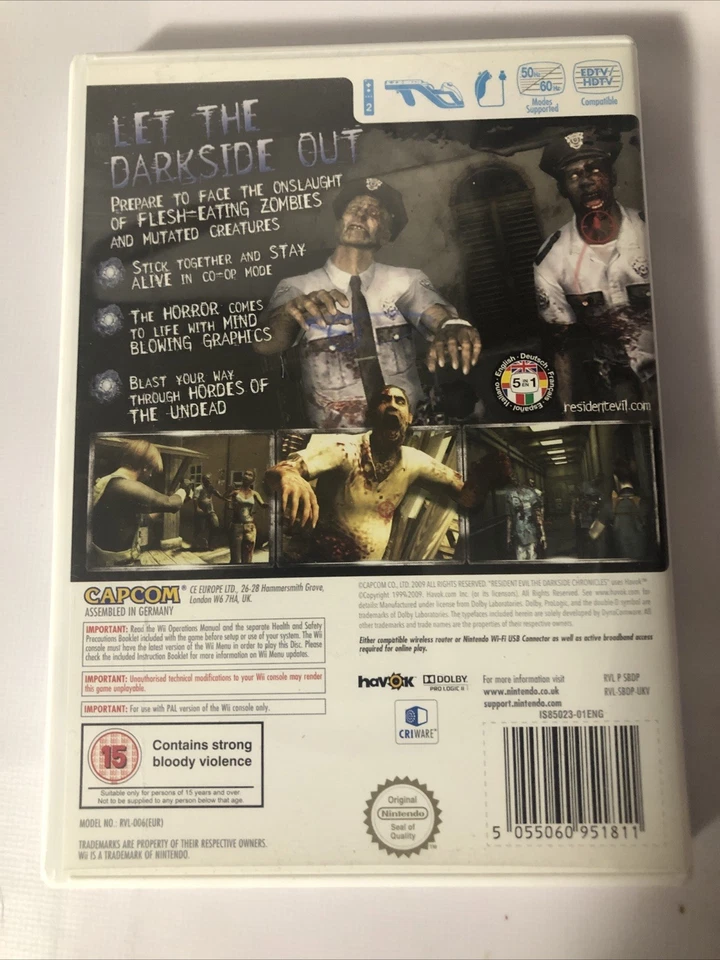 Resident Evil: The Darkside Chronicles (Nintendo Wii, 2009 codificación PAL) Foto 2 de 4