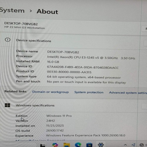 HP Z2 Mini G3 Workstation 8265NGW Xeon 3,50GHz 16GB RAM 500GB SSD Microsoft - Bild 5 von 9