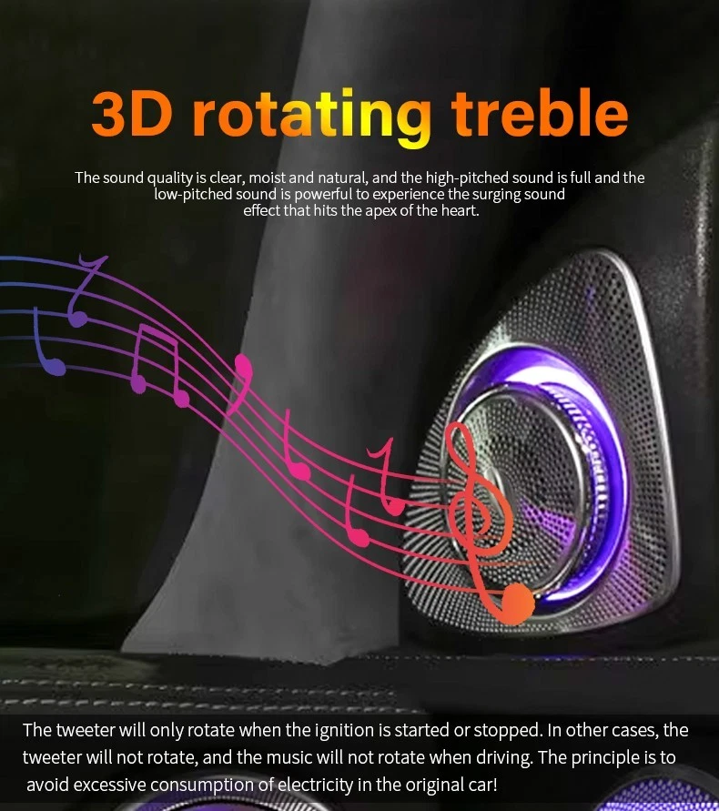 3D вращение динамик твитер для Mercedes Benz W205 C класса 64 цвета C200 C300 - Изображение 3 из 4