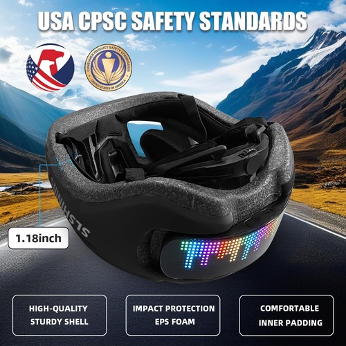 Bike Helmet Adult Men Women: Smart Bike Helmet Bicycle Helmets with Light for... - Picture 2 of 7