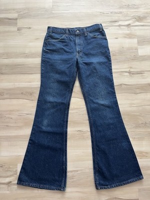 Vintage Levi's 684 Bellbottom Jeans 34x36 Orange Tab Blue