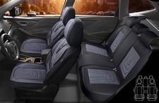 Schonbezüge-Komplettset für Mercedes E Klasse W124 S124 Bj 1984-96 in Schwarz/Gr