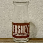 Hershey's Milk Chocolate Half Pint Glass Bottle 8 oz Vintage 1/2Pint Collectible