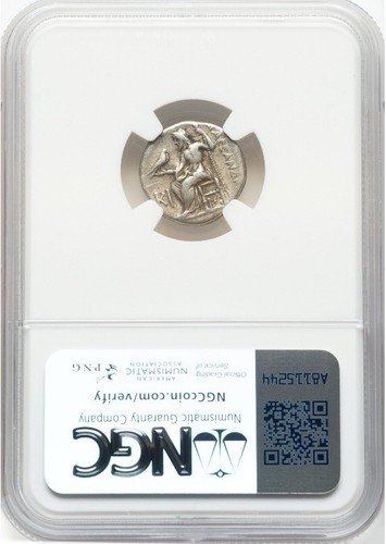 Alexander der Große III 336-323 v. Chr., Königreich Makedonien Silber AR Drachme NGC Ch F - Bild 4 von 5